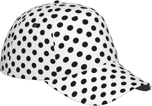 Cute Polka Dots Pattern Baseball Cap Hats Women Men Fashion Sun Cap Packable Outdoor Adjustable Hat for Women Men in Kuwait