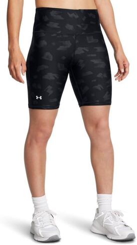 Under Armour Women's AOP Biker High Rise Compression 8" Shorts Small (US, Alpha, Medium, Regular, Regular, Pink/Purple Multi 603) in Saudi Arabia