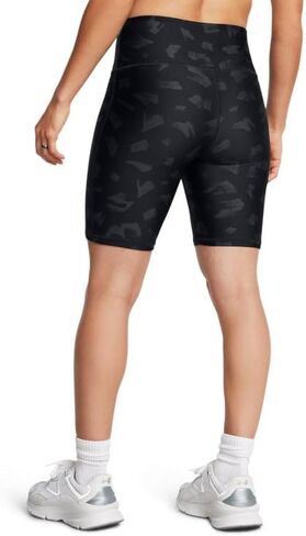 Under Armour Women's AOP Biker High Rise Compression 8" Shorts Small (US, Alpha, Medium, Regular, Regular, Pink/Purple Multi 603) in Saudi Arabia