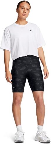 Under Armour Women's AOP Biker High Rise Compression 8" Shorts Small (US, Alpha, Medium, Regular, Regular, Pink/Purple Multi 603) in Saudi Arabia