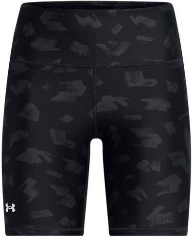 Under Armour Women's AOP Biker High Rise Compression 8" Shorts Small (US, Alpha, Medium, Regular, Regular, Pink/Purple Multi 603) in Saudi Arabia