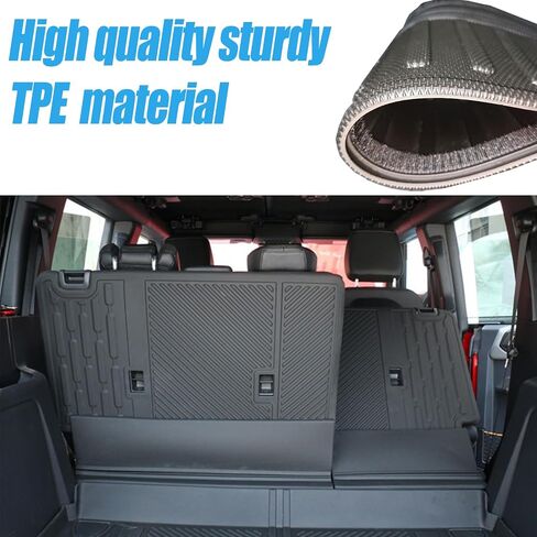 Heavy-Duty Rear Seat Protector for Ford Bronco 4-Door 2021-2025 | All-Weather Waterproof Backrest Cover Mat | Anti-Scratch Pet-Friendly Cargo Liner Accessories (4DR) in Saudi Arabia