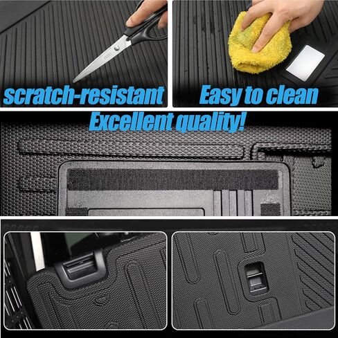 Heavy-Duty Rear Seat Protector for Ford Bronco 4-Door 2021-2025 | All-Weather Waterproof Backrest Cover Mat | Anti-Scratch Pet-Friendly Cargo Liner Accessories (4DR) in Saudi Arabia