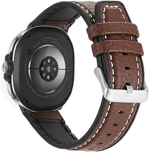 حزام لساعة Galaxy Watch 8 40/44 مم 2025، أساور لساعة Samsung Galaxy Watch 8 Classic 46 مم، جلد للأعمال مع حزام معصم بديل من السيليكون للرجال والنساء. in Kuwait