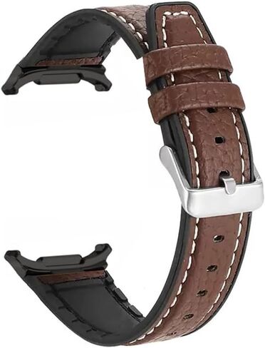 حزام لساعة Galaxy Watch 8 40/44 مم 2025، أساور لساعة Samsung Galaxy Watch 8 Classic 46 مم، جلد للأعمال مع حزام معصم بديل من السيليكون للرجال والنساء. in Kuwait