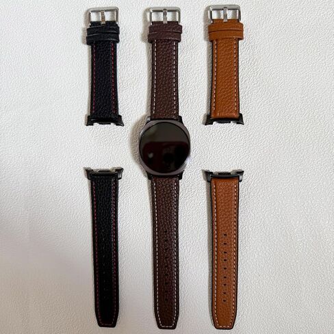 حزام لساعة Galaxy Watch 8 40/44 مم 2025، أساور لساعة Samsung Galaxy Watch 8 Classic 46 مم، جلد للأعمال مع حزام معصم بديل من السيليكون للرجال والنساء. in Kuwait