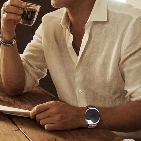 حزام لساعة Galaxy Watch 8 40/44 مم 2025، أساور لساعة Samsung Galaxy Watch 8 Classic 46 مم، جلد للأعمال مع حزام معصم بديل من السيليكون للرجال والنساء. in Kuwait