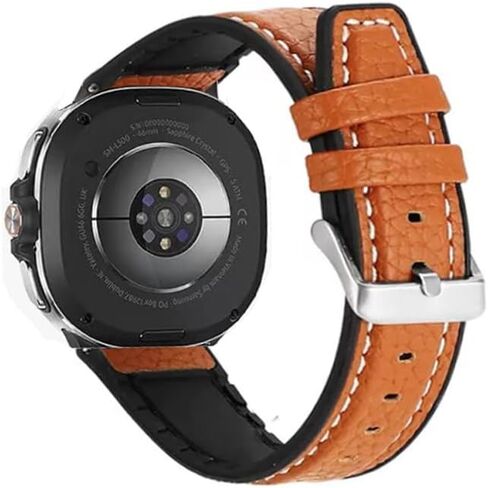 حزام لساعة Galaxy Watch 8 40/44 مم 2025، أساور لساعة Samsung Galaxy Watch 8 Classic 46 مم، جلد للأعمال مع حزام معصم بديل من السيليكون للرجال والنساء. in Kuwait