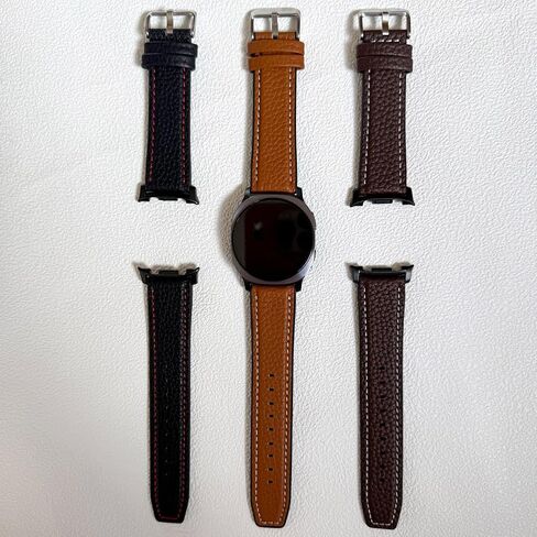 حزام لساعة Galaxy Watch 8 40/44 مم 2025، أساور لساعة Samsung Galaxy Watch 8 Classic 46 مم، جلد للأعمال مع حزام معصم بديل من السيليكون للرجال والنساء. in Kuwait