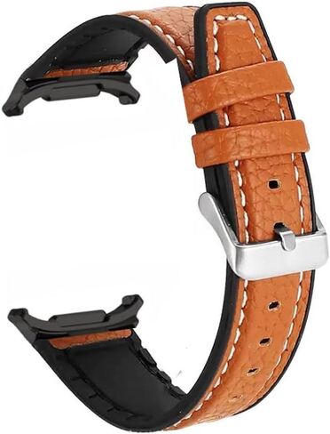 حزام لساعة Galaxy Watch 8 40/44 مم 2025، أساور لساعة Samsung Galaxy Watch 8 Classic 46 مم، جلد للأعمال مع حزام معصم بديل من السيليكون للرجال والنساء. in Kuwait