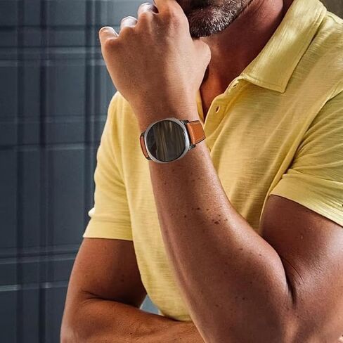 حزام لساعة Galaxy Watch 8 40/44 مم 2025، أساور لساعة Samsung Galaxy Watch 8 Classic 46 مم، جلد للأعمال مع حزام معصم بديل من السيليكون للرجال والنساء. in Kuwait