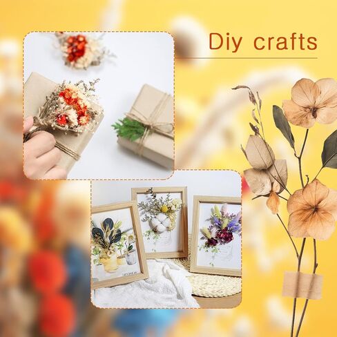 TooGet 9Pcs Mini Dried Flower Bouquets Real Small Boho Floral Bouquet Natural Dried Flowers for DIY Crafts Cake Gift Packaging Wedding Decor and Home Decorations in Saudi Arabia