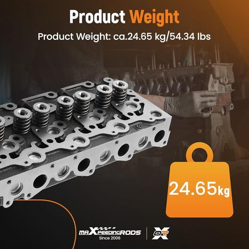 مجموعة رأس الأسطوانة والحشية الكاملة من maxpeedingrods مع صمامات زنبركية 19077-03048 لمحرك Kubota V2203 V2203T V2203E V2203B، لبوبكات 753 753C 753F، لجرار كوبوتا L4200 L4300 L4310 in Saudi Arabia