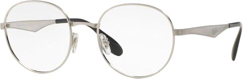 Ray-Ban RX6343 - 2595 Eyeglasses Silver Frame 47mm w/ Clear Demo Lens in Saudi Arabia