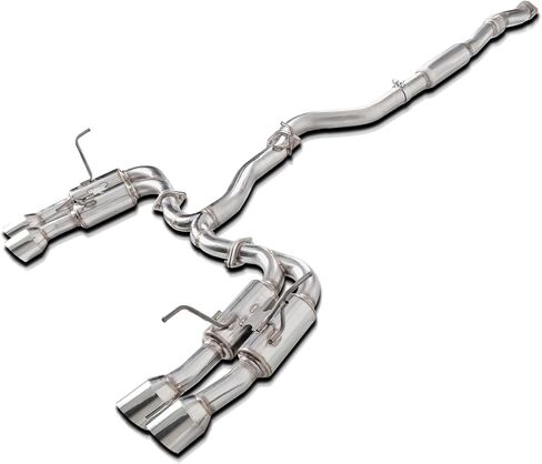Spec-D Tuning 4" Stainless Steel Quad Tip Catback Exhaust System Compatible with 2015-2021 Subaru WRX STI in Saudi Arabia