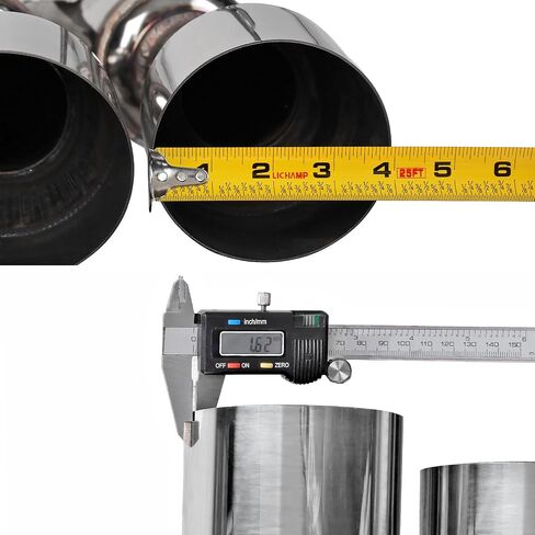 Spec-D Tuning 4" Stainless Steel Quad Tip Catback Exhaust System Compatible with 2015-2021 Subaru WRX STI in Saudi Arabia
