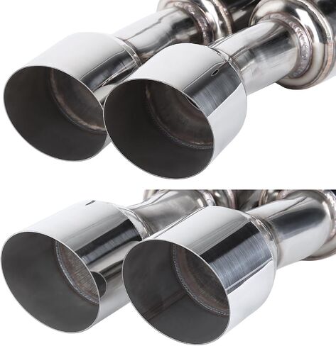 Spec-D Tuning 4" Stainless Steel Quad Tip Catback Exhaust System Compatible with 2015-2021 Subaru WRX STI in Saudi Arabia