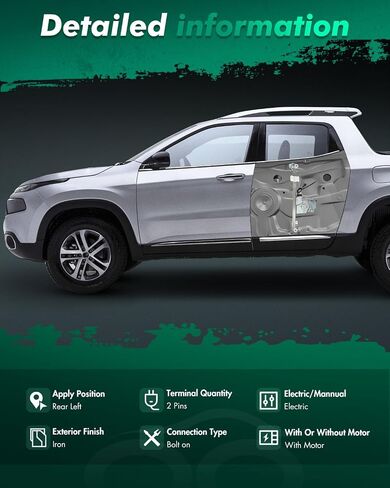 SCITOO Power Window Regulator and Motor fit for 2004 2005 2006 2007 2008 2009 2010 2011 2012 for Chevrolet for Colorado Rear Left Side 748-264 in Saudi Arabia