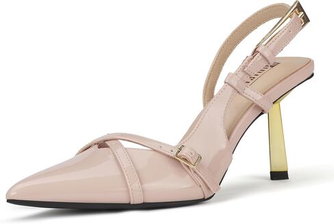 IDIFU IN3 Slingback Heels for Women Closed Toe Kitten Heels Women's Pumps Low Heel Dress Shoes for Women Comfortable Wedding Prom Bridal Bridesmaid Work Dressy Pumps Strappy Pointed Toe Shoes in Saudi Arabia