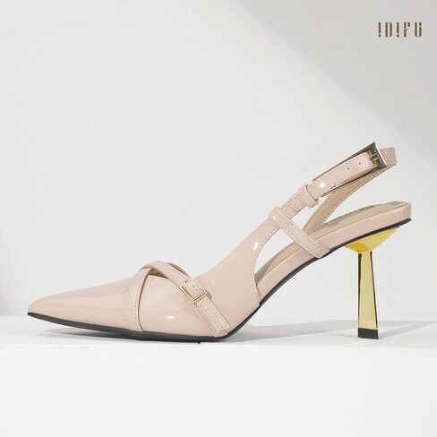 IDIFU IN3 Slingback Heels for Women Closed Toe Kitten Heels Women's Pumps Low Heel Dress Shoes for Women Comfortable Wedding Prom Bridal Bridesmaid Work Dressy Pumps Strappy Pointed Toe Shoes in Saudi Arabia