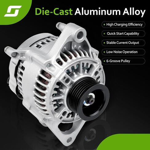 New Alternator Replacement for 1991-1998 Jeep Wrangler Cherokee 2.5 4.0 L4 L6, 93-98 Grand Cherokee, 91-92 Comanche, 97-98 TJ, 97-98 Dodge Dakota, 56005685 85AB 84 121000-3450 3452 3600 3440 13341N in Saudi Arabia