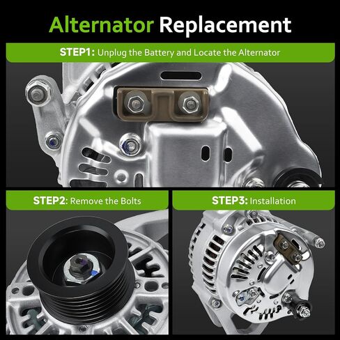 New Alternator Replacement for 1991-1998 Jeep Wrangler Cherokee 2.5 4.0 L4 L6, 93-98 Grand Cherokee, 91-92 Comanche, 97-98 TJ, 97-98 Dodge Dakota, 56005685 85AB 84 121000-3450 3452 3600 3440 13341N in Saudi Arabia