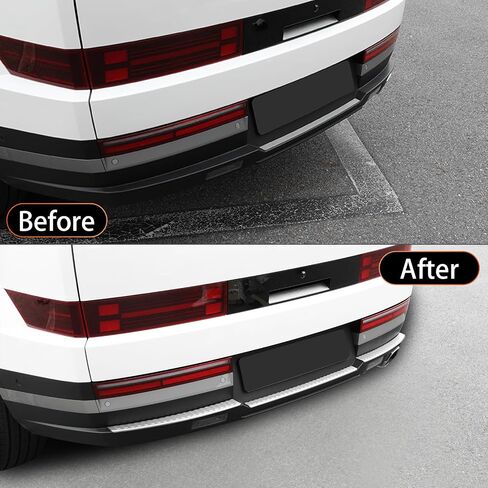 YOUTOOCAR 3PCS Rear Bumper Protector Trim Covers Compatible with Hyundai Santa Fe 2024-2025 Accessories (Glossy Black) in Saudi Arabia