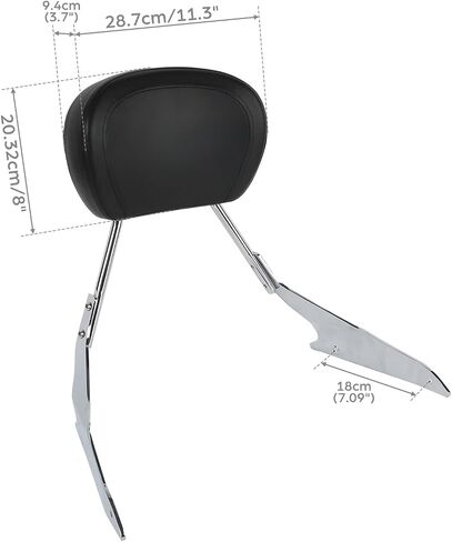 XMT-MOTO Detachable Sissybar Sissy Bar Backrest Fit for Suzuki Boulevard M109R / M109RZ /M109R2 /M109R Boss 2006-2024 in Saudi Arabia