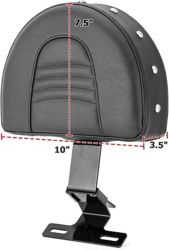 Mofun Driver Rider Backrest Mount Kit Compatible with Harley Heritage Softail 1993-2006 with Stock Seats Pu Leather Backrest Pad, Black in Saudi Arabia