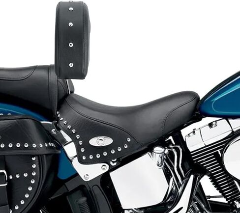 Mofun Driver Rider Backrest Mount Kit Compatible with Harley Heritage Softail 1993-2006 with Stock Seats Pu Leather Backrest Pad, Black in Saudi Arabia