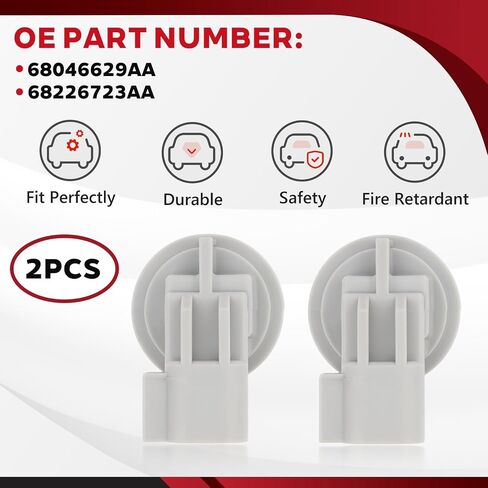 2Pcs Taillight Lamp Holder Back Up Reverse Lamp Socket Compatible with Dodge Ram 1500 2500 3500 for Jeep Liberty Patriot Compass,Rear Side Marker Parking Brake Stop Plug Replace OE #68046629AA in Saudi Arabia