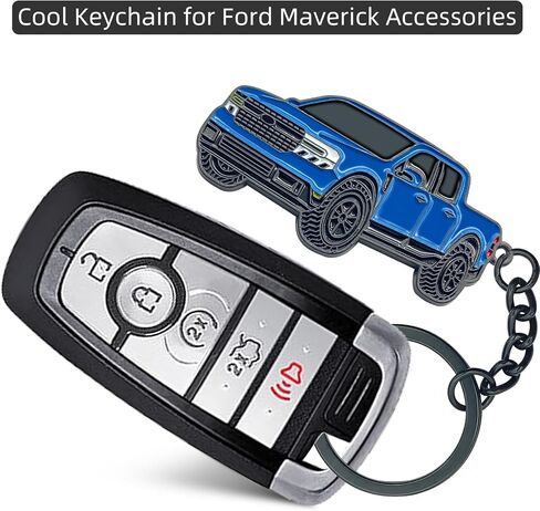 سلسلة مفاتيح رائعة لملحقات Ford Maverick، هدية لأصحاب السيارات - تستخدم كمفتاح سيارة وديكور لحقيبة الظهر in Kuwait