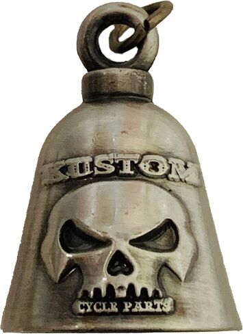 Kustom Cycle Parts Universal Matte Black Skull Bell Hanger With Bell - Bolt and Ring Included. Fits all Harley Davidson Motorcycles & More! Proudly MADE IN THE USA! (Gloss Black) in Saudi Arabia
