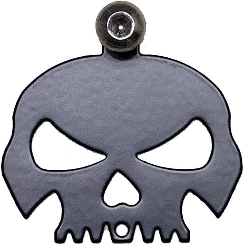 Kustom Cycle Parts Universal Matte Black Skull Bell Hanger With Bell - Bolt and Ring Included. Fits all Harley Davidson Motorcycles & More! Proudly MADE IN THE USA! (Gloss Black) in Saudi Arabia