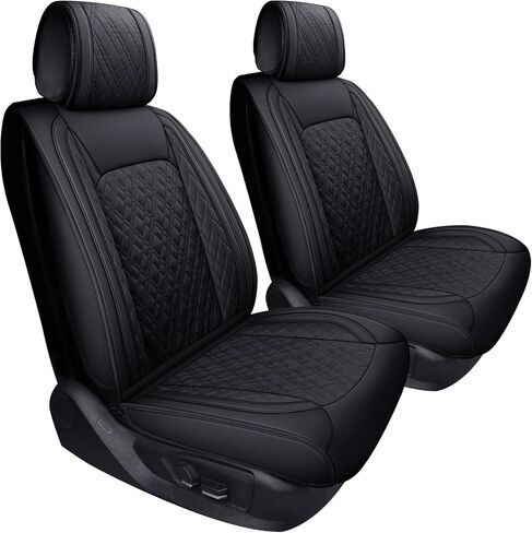 YIERTAI Universal Seat Covers Compatible with Honda Civic HRV Accord Toyota Rav4 Camry Corolla Nissan Pathfinder Murano Frontier Ford Explorer Mazda CX5 Waterproof Leather(Full Set/Black) in Saudi Arabia