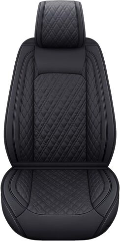 YIERTAI Universal Seat Covers Compatible with Honda Civic HRV Accord Toyota Rav4 Camry Corolla Nissan Pathfinder Murano Frontier Ford Explorer Mazda CX5 Waterproof Leather(Full Set/Black) in Saudi Arabia