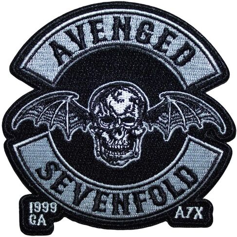 Avenged Sevenfold Deathbat Crest Cut-Out Woven Patch in Saudi Arabia