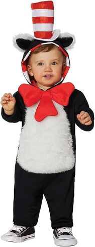 Spirit Halloween Baby Hooded Cat in the Hat One Piece Costume - Dr. Seuss in Saudi Arabia
