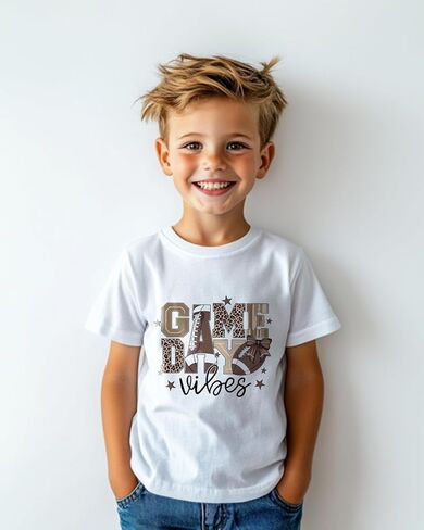 طفل قميص كرة القدم الفتيان الفتيات لعبة يوم تي شيرت الاطفال البيسبول المحملة ملابس قطنية لطيف كم قصير بلايز 2T-8 سنوات in Kuwait