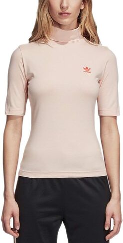تي شيرت نسائي من adidas Love برقبة وهمية، وردي فاتح (M) in Saudi Arabia