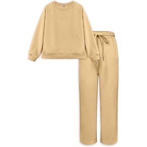 طقم ملابس رياضية للفتيات من Yesfashion قطعتين بأكمام راجلان 𝑺𝒘𝒆𝒂𝒕𝒔𝒉𝒊𝒓𝒕+𝑺𝒘𝒆𝒂𝒕𝒑𝒂𝒏𝒕𝒔، 4-13 سنة in Kuwait