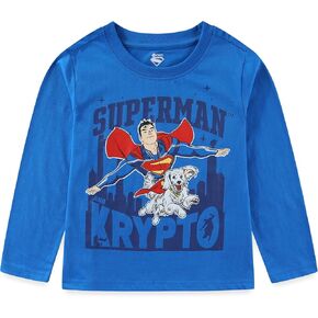 WARNER BROS Superman and Krypto Boys Long Sleeve Shirt for Toddler and Big Kids in Saudi Arabia