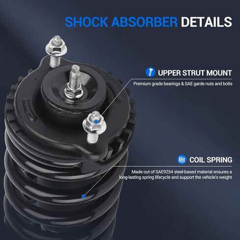 Autoround pair 171341 Front Complete Strut Shock Absorber Compatible with Chevy Trailblazer 02-09, GMC Envoy 02-09, Buick Rainier 04-07, Oldsmobile Bravada 02-04 Struts with Coil Spring Assembly in Saudi Arabia