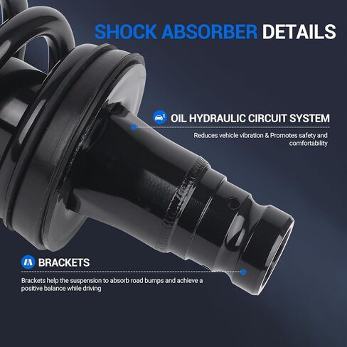 Autoround pair 171341 Front Complete Strut Shock Absorber Compatible with Chevy Trailblazer 02-09, GMC Envoy 02-09, Buick Rainier 04-07, Oldsmobile Bravada 02-04 Struts with Coil Spring Assembly in Saudi Arabia
