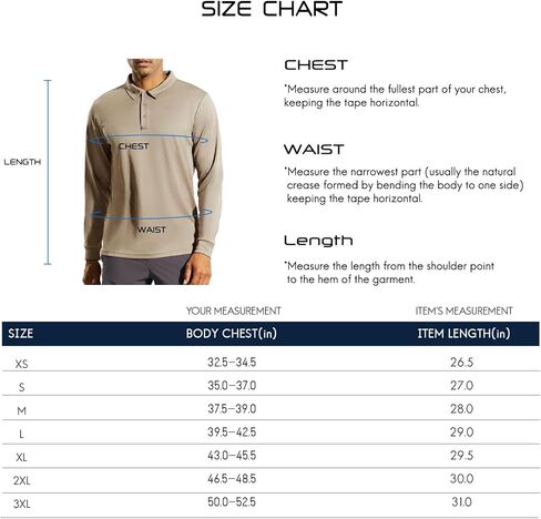 Mens Polo Shirts Long Sleeve Lightweight Polyester Collared Golf Tshirt Moisture Wicking Regular Fit in Saudi Arabia