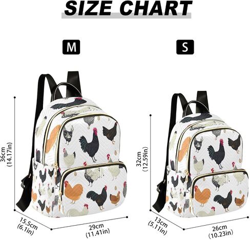 سلالات الدجاج من ALAZA حقيبة ظهر نسائية بدون خياطة حقيبة كتف للسيدات حقيبة كتف Daypack حقيبة سفر 7.5 لتر in Saudi Arabia