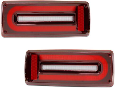 ADIIL Smoked Lens Dynamic LED W/Sequential Turn Signal Lamps Brake Light Rear Tail Running Light For Mercedes Benz W463 G-Class 99-18 AMG, Replace OEM Rear Taillamp Light in Kuwait