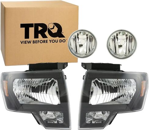 طقم الإضاءة TRQ FO2502287 FO2503287 FO2592220 FO2593220 FO2594104 FO2595104 متوافق مع 2009-2010 Ford F-150 in Saudi Arabia