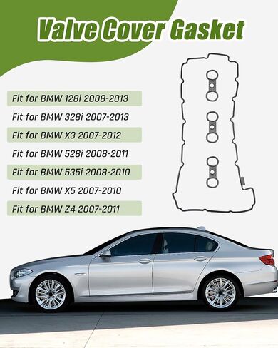 Valve Cover Gasket Set Fit for BMW 128i 2008-2013, 328i 2007-2013, X3 2007-2012, 528i 2008-2011, 535i 2008-2010, X5 2007-2010, Z4 2007-2011 Replace VS 50859 R in Saudi Arabia