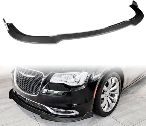 Q1-TECH, 5PCS Front Bumper Lip + Side Skirt Rocker Winglet Canard Diffuser Wing Compatible with 2015 2016 - 2021 Chrysler 300 , Front Bumper Lip Spoiler Air Chin Body Splitter ABS (Glossy Black) in Saudi Arabia